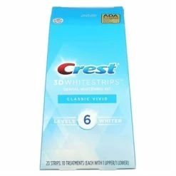 Crest® Crest 3D Whitestrips Dental Whitening Kit Classic Vivid Level 6 20 Strips 10 Treatments