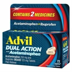 Advil® Advil Dual Action With Acetaminophen Pain Reliever 72 Caplets