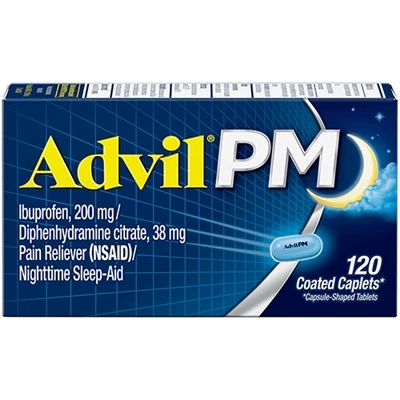 Advil PM Pain Reliever Nighttime SleepAid 120 Coated Caplets Advil® Advil PM Pain Reliever Nighttime SleepAid 120 Coated Caplets -Big Agnes sales M016443 2T