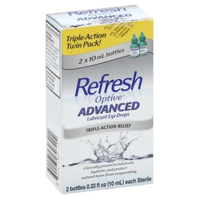Refresh Optive Advanced Lubricant Eye Drops 2 Bottles 0.33oz / 10ml Refresh Optive Advanced Lubricant Eye Drops 2 Bottles 0.33oz / 10ml -Big Agnes sales M430720 2T