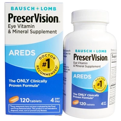 Bausch + Lomb PreserVision Eye Vitamin Mineral Supplement Areds 120 Tablets Bausch & Lomb Bausch + Lomb PreserVision Eye Vitamin Mineral Supplement Areds 120 Tablets -Big Agnes sales M43262 2T