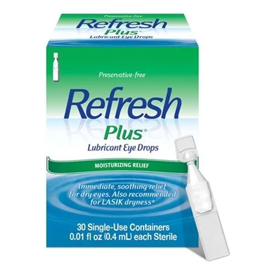 Refresh Plus Lubricant Eye Drops 30 Single Use Containers 0.01oz / 0.4ml Refresh Plus Lubricant Eye Drops 30 Single Use Containers 0.01oz / 0.4ml -Big Agnes sales M48730 2T
