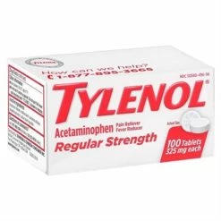 Tylenol® Tylenol Regular Strength Pain Reliever Fever Reducer 100 Tablets
