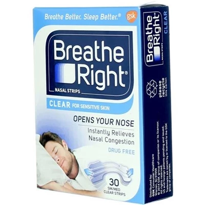 Breathe Right Clear for Sensitive Skin 30 Sm/Med Clear Strips Breathe Right Clear For Sensitive Skin 30 Sm/Med Clear Strips -Big Agnes sales M80004 2T